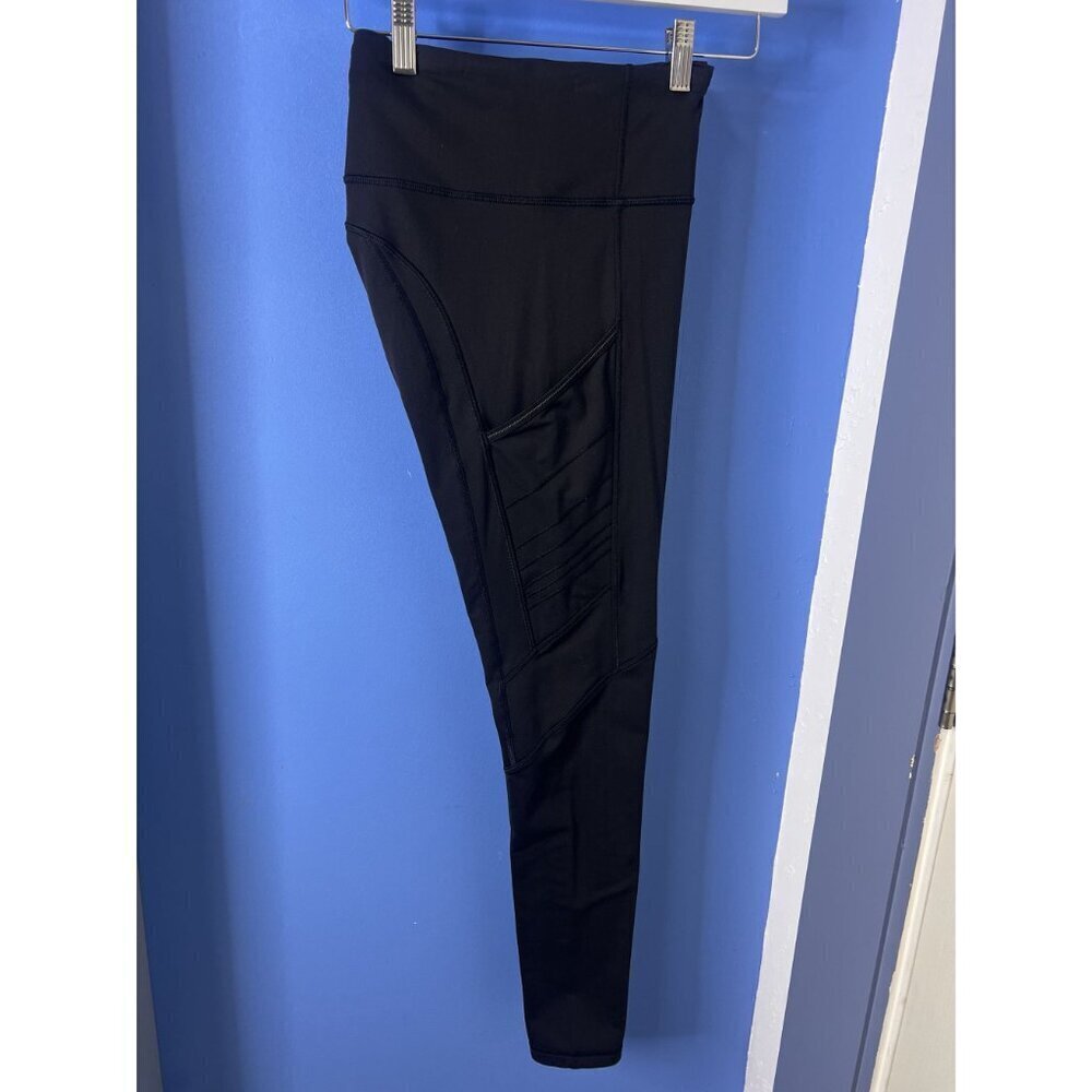 Lululemon High-Waisted Leggings Women 8 Black Side Pocket hiking Active - Picture 3 of 9